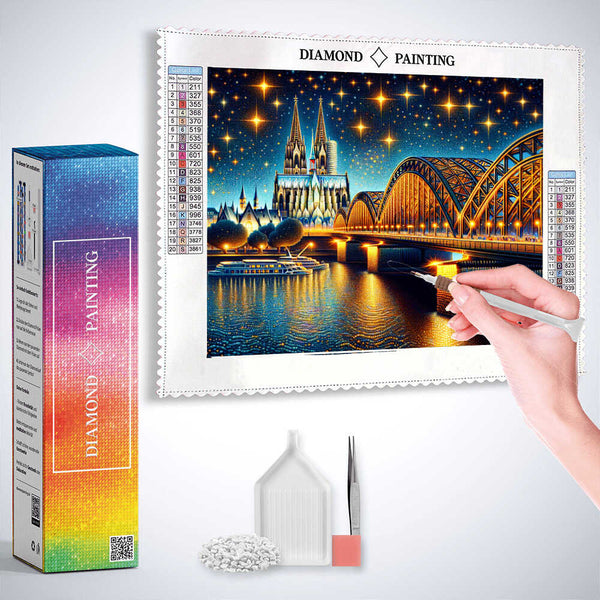 Cologne Cityscape — Diamond Painting Kit, product view 3