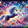 Unicorns and Butterflies — Diamond Painting Kit design