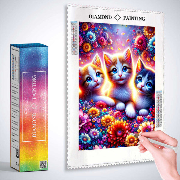 Cat Trio — Diamond Painting Kit, product view 3