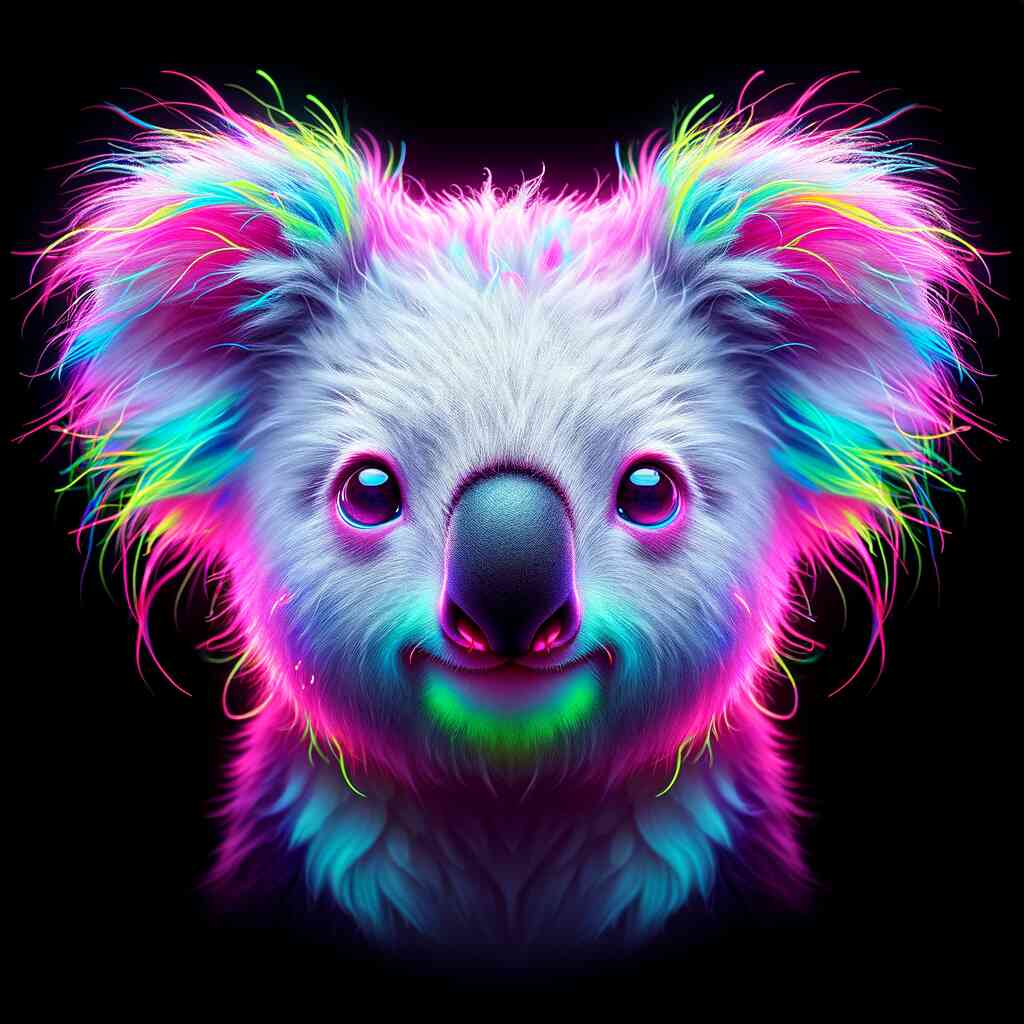 The Koala's Colorful Dream — Diamond Painting Kit design