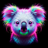 The Koala's Colorful Dream — Diamond Painting Kit design