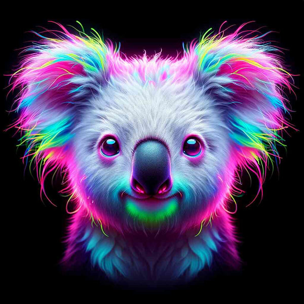 The Koala's Colorful Dream — Diamond Painting Kit design
