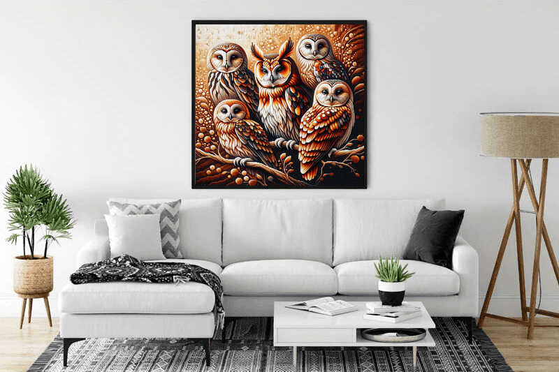 Owl gallery — Diamond Painting Kit, product view 2
