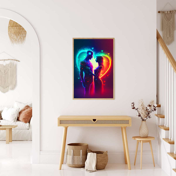 Lovers with heart — Diamond Painting Kit, product view 3