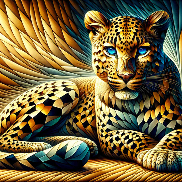 Leopard lying in wait — Diamond Painting Kit design