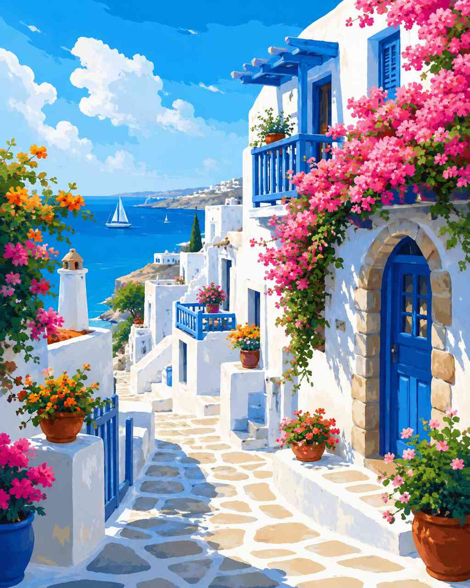 Mediterranean Summer Dreams — Diamond Painting Kit design