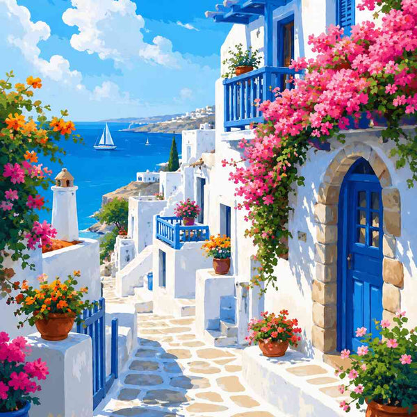 Mediterranean Summer Dreams — Diamond Painting Kit design