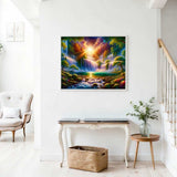 Cave with a Waterfall — Diamond Painting Kit, product view 2