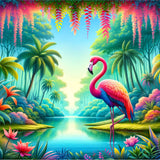Flamingo Paradise — Diamond Painting Kit design