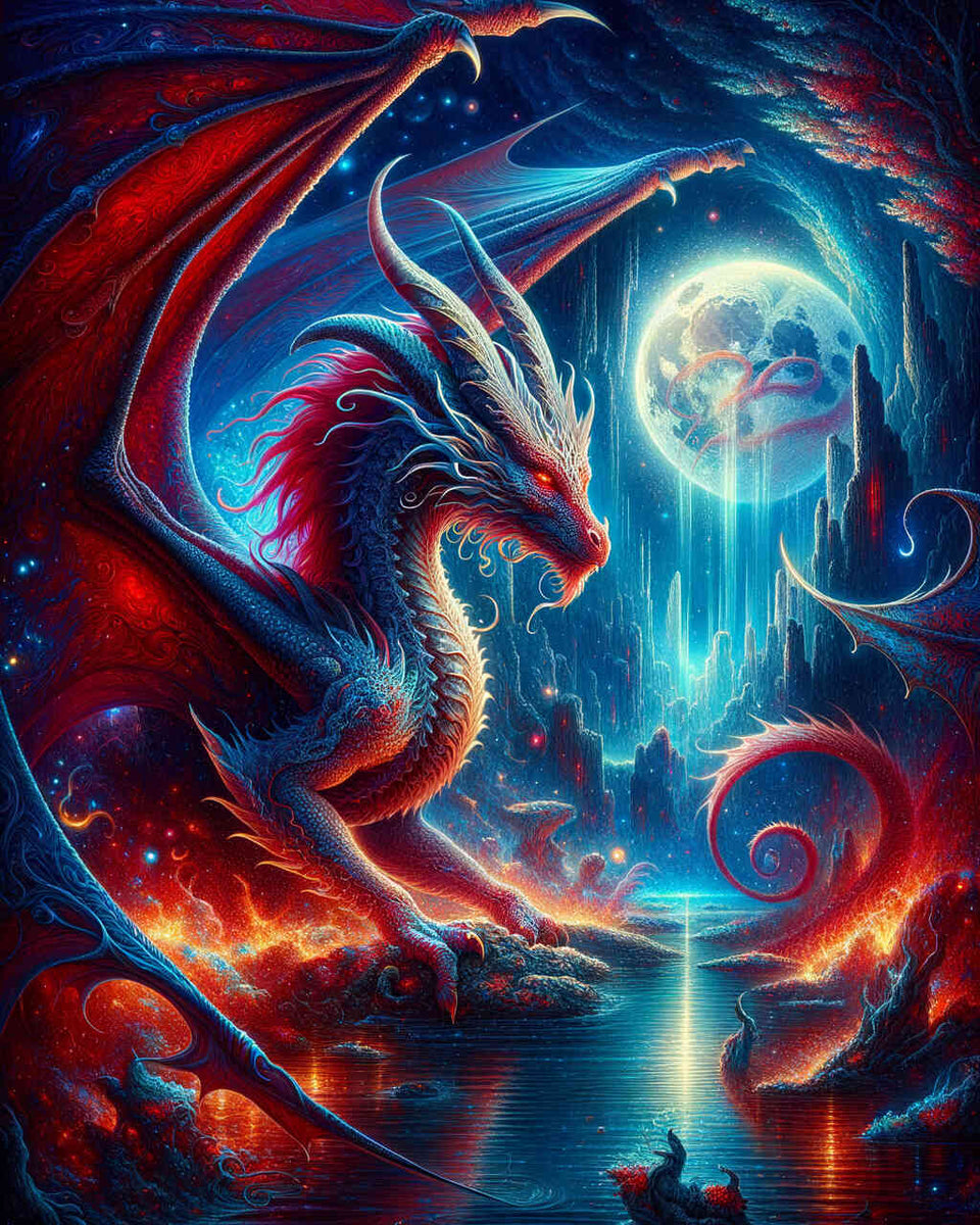 Fantasy Dragon — Diamond Painting Kit design