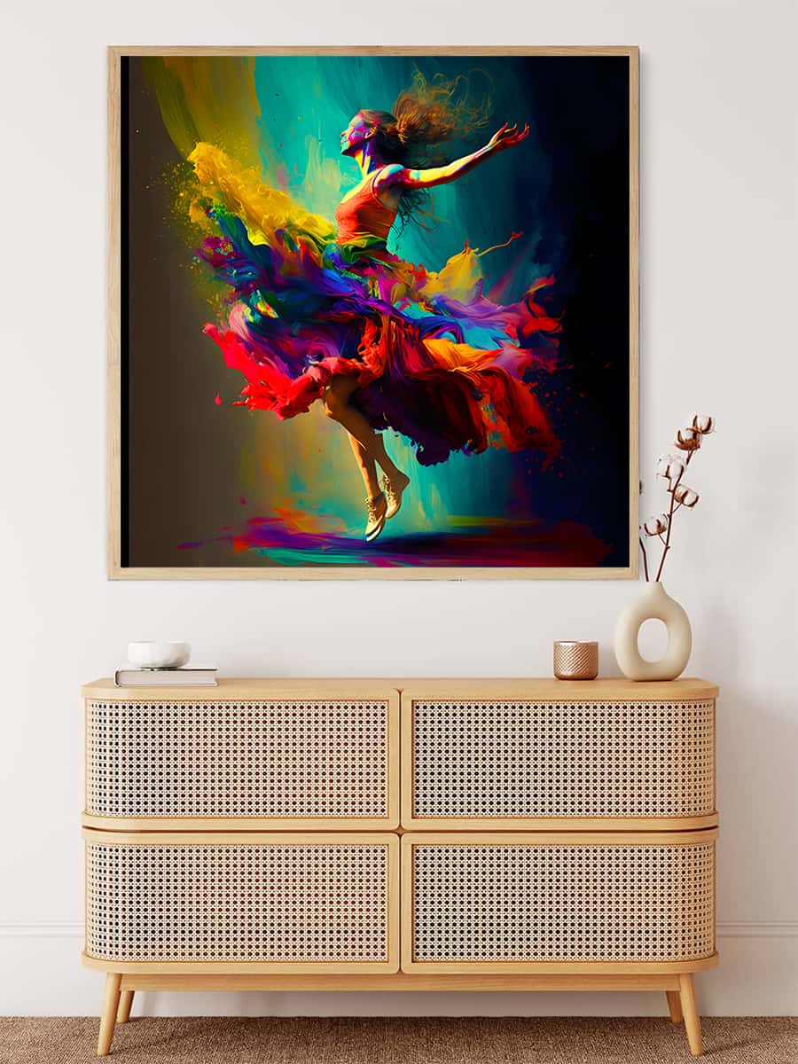 Colorful dance with woman — AB Diamond Painting Kit, product view 3