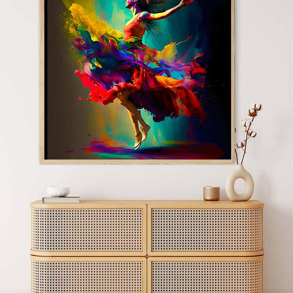 Colorful dance with woman — AB Diamond Painting Kit, product view 3