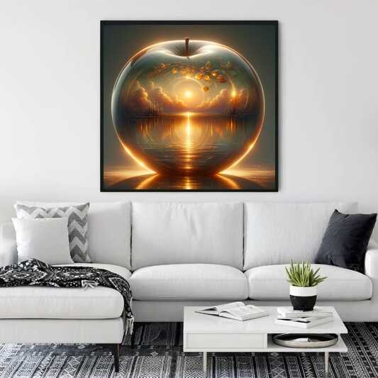 Glass apple evening mood — Diamond Painting Kit, product view 2
