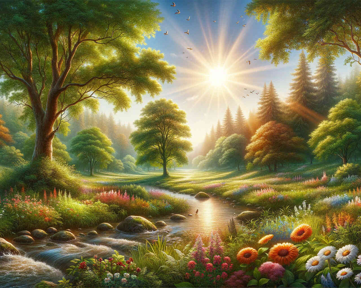 A Clearing Filled with Sunlight — Diamond Painting Kit design