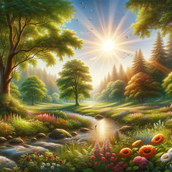 A Clearing Filled with Sunlight — Diamond Painting Kit design