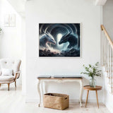 Dragons in Black and White — Diamond Painting Kit, product view 2