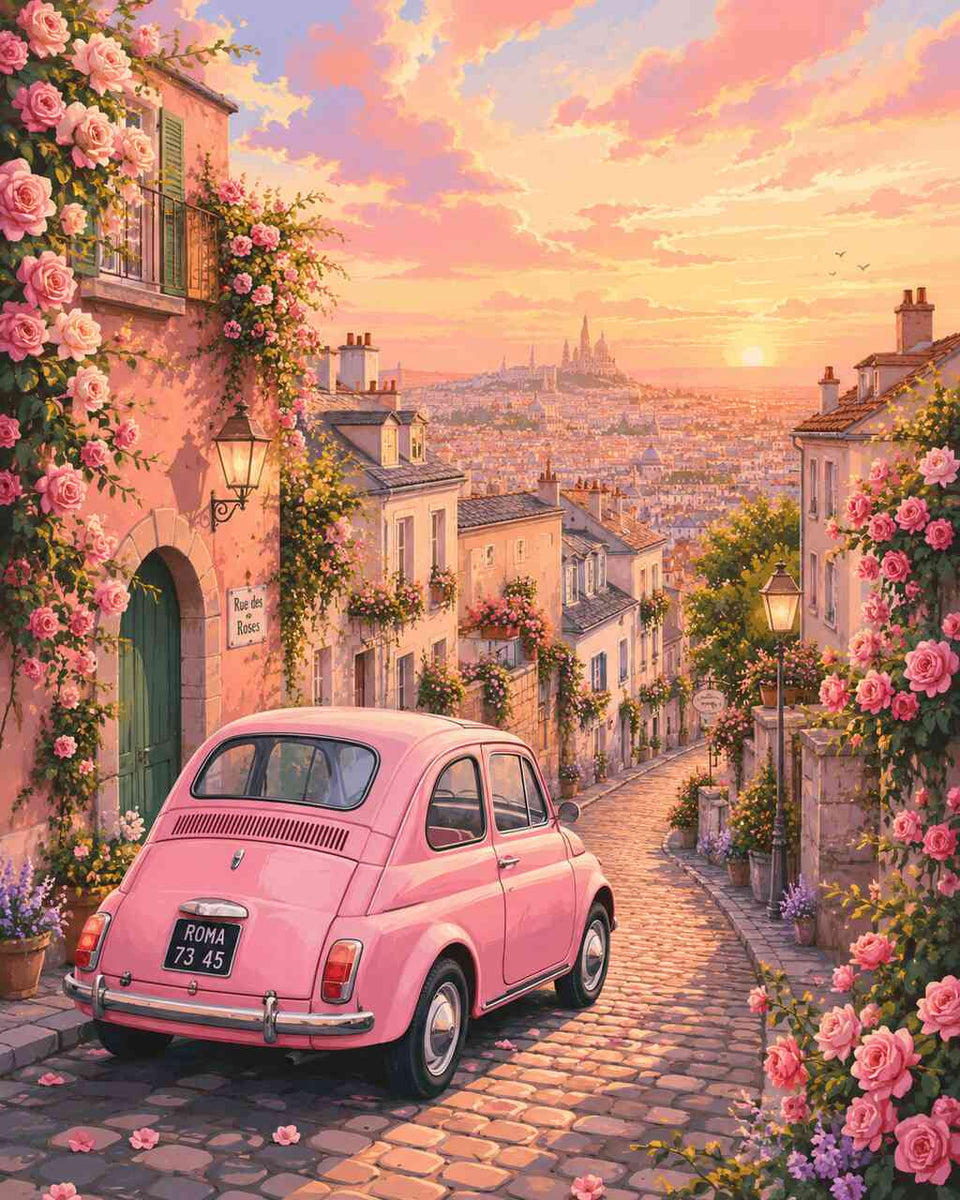 Rose Dreams at Twilight — Diamond Painting Kit design