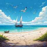 Paradise beach — Diamond Painting Kit design