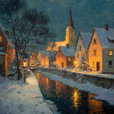 Winter Magic by the River — Diamond Painting Kit design