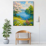 Spring Poetry by the Lake — Diamond Painting Kit, product view 2