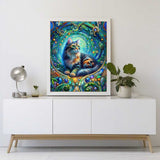 Cat mosaic, spotted cat — Diamond Painting Kit, product view 2