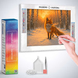Fox in the Winter Morning — Diamond Painting Kit, product view 3
