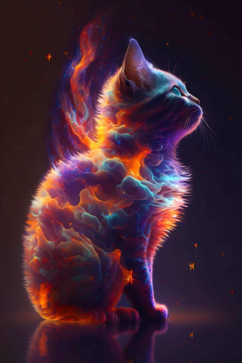 Rainbow Cat — AB Diamond Painting Kit design