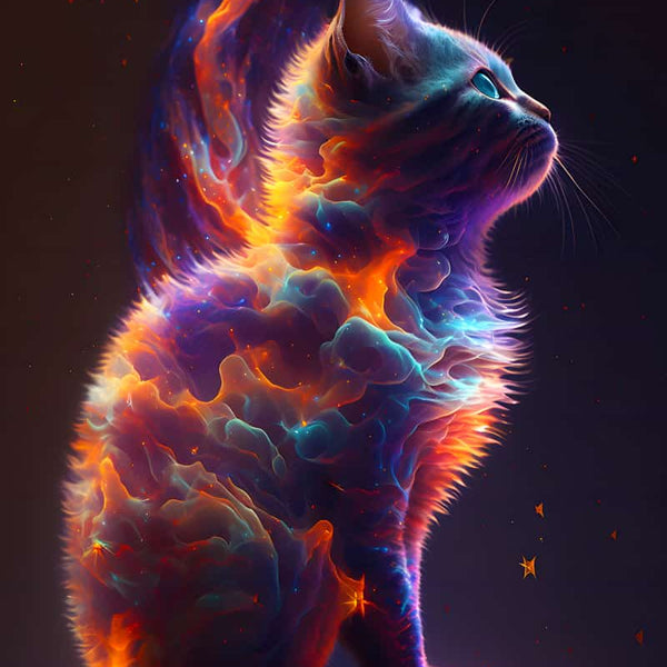 Rainbow Cat — AB Diamond Painting Kit design