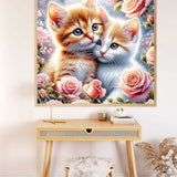 Kitten cuddling — Diamond Painting Kit, product view 2