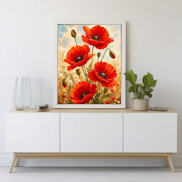 Summer in the Poppy Field — Diamond Painting Kit, product view 2