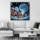 Merry Christmas Santa Claus in sleigh — Diamond Painting Kit, product view 2