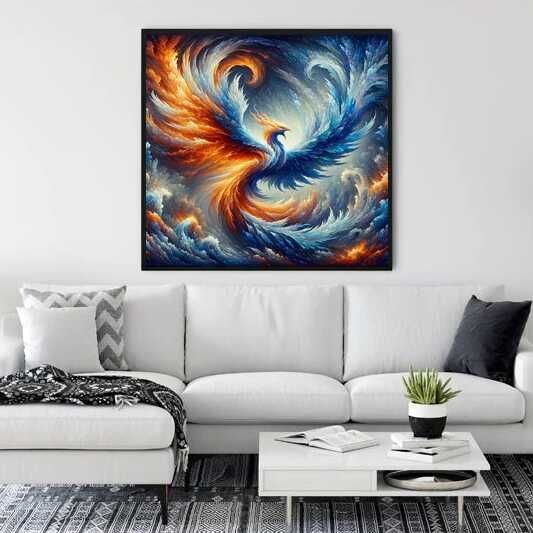 Phoenix water and fire — Diamond Painting Kit, product view 2