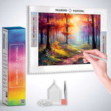 Enchanted Forest in Morning Light — Diamond Painting Kit, product view 3