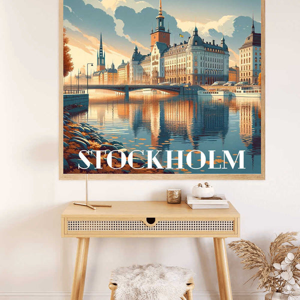Autumn glow over Stockholm — Diamond Painting Kit, product view 2