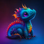 Curious dragon — Diamond Painting Kit design