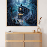 Ghost train breaks through fog — Diamond Painting Kit, product view 3