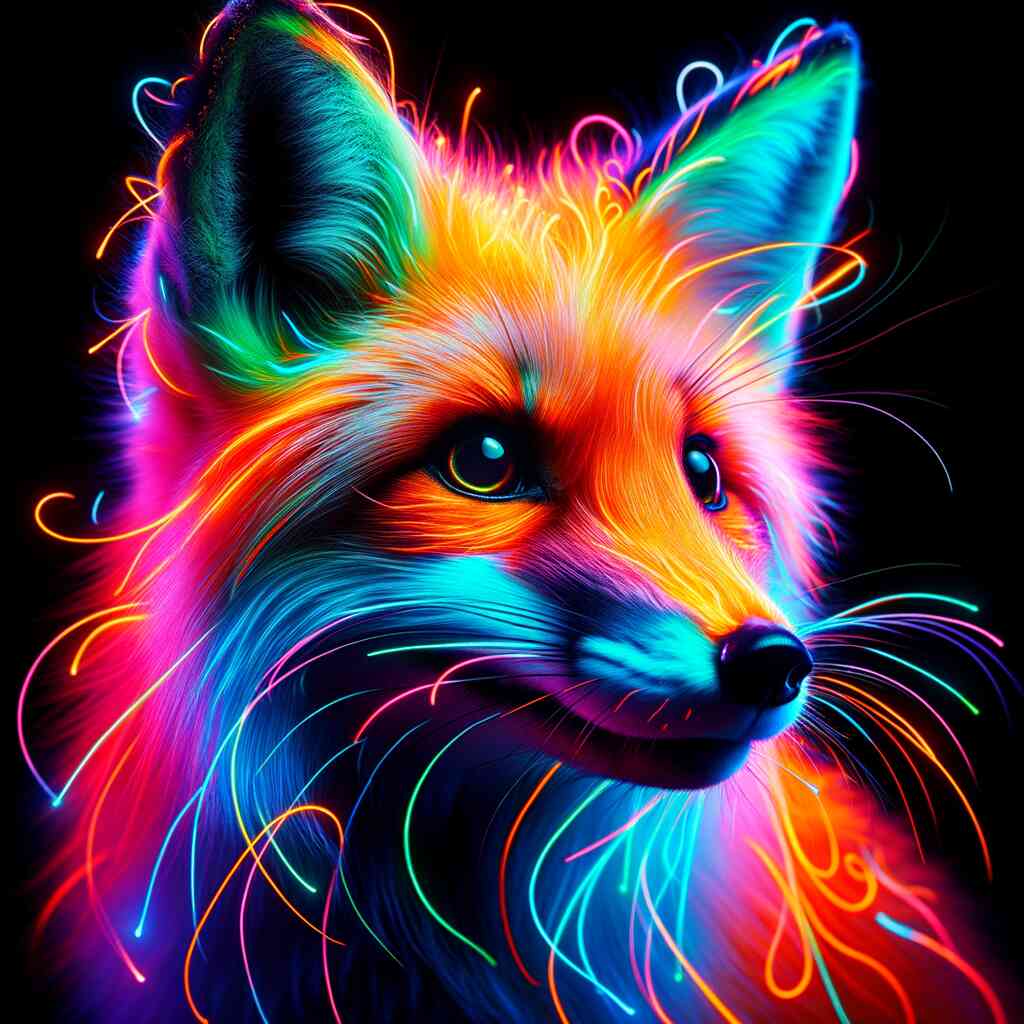 Fox in a Rush of Color — Diamond Painting Kit design