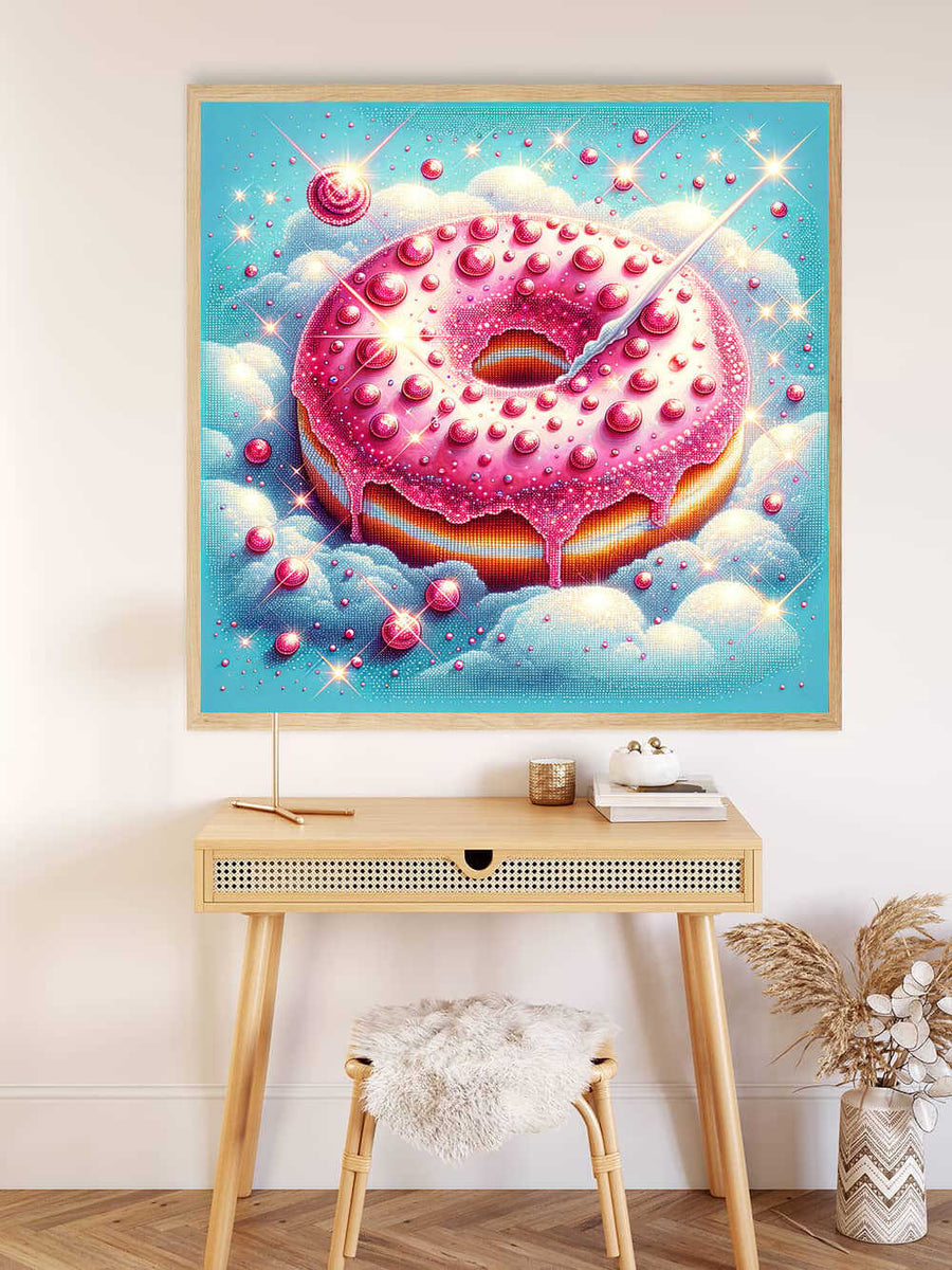 Pink Donut — Diamond Painting Kit, product view 2