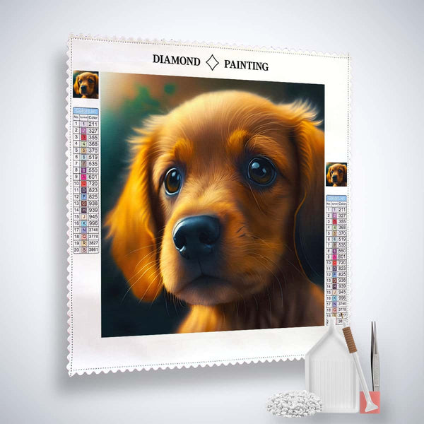 Dachshund puppy cute — Diamond Painting Kit, product view 2