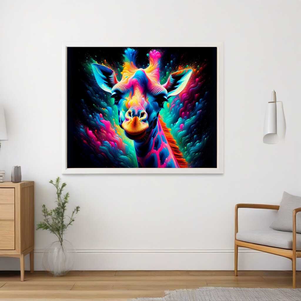 Colorful Abstract Giraffe — Diamond Painting Kit, product view 2