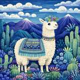 Alpaca Joy in the Andes — Diamond Painting Kit design