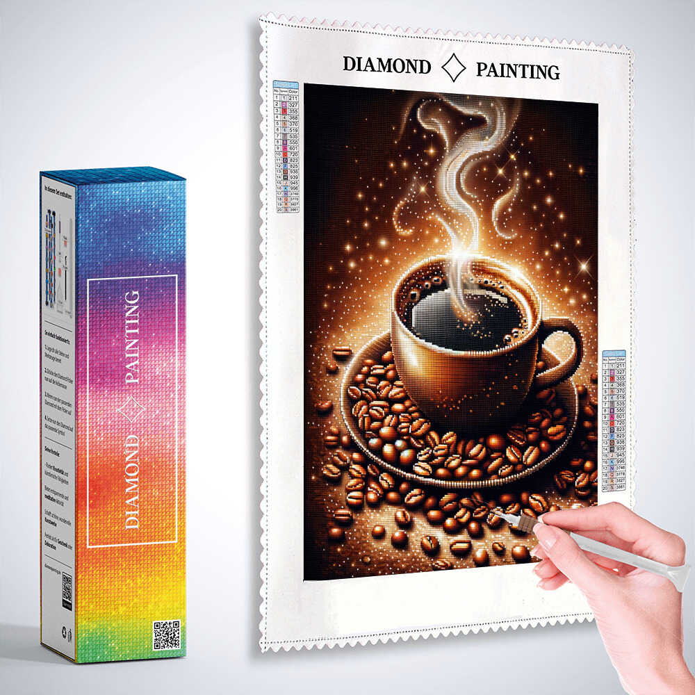 Coffee Love — Diamond Painting Kit, product view 3