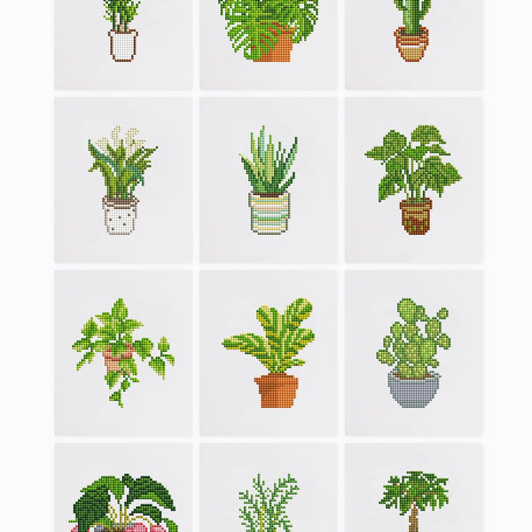 Botanical Magic, Set of 12 — Mini Diamond Painting Set design