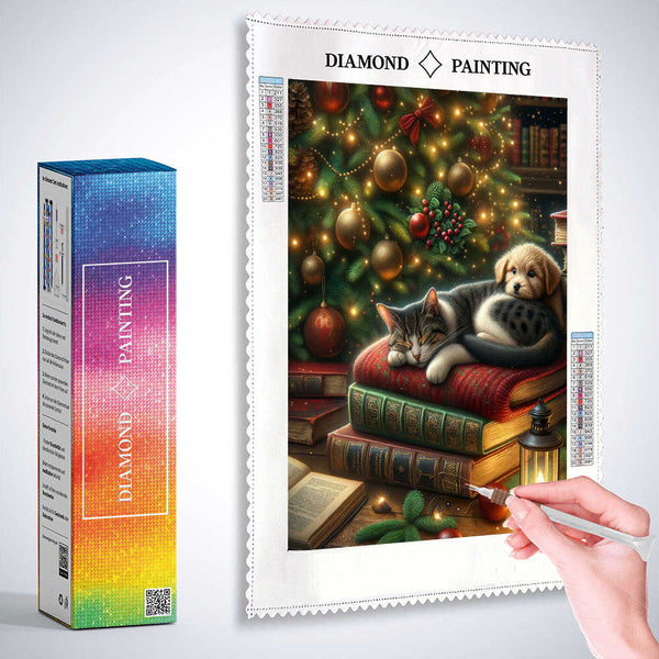 Book series dog and cat — Diamond Painting Kit, product view 3