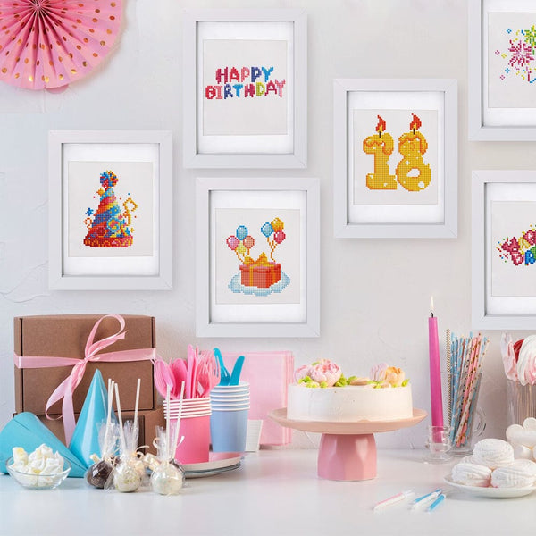 Birthday Joy, Set of 12 — Mini Diamond Painting Set, product view 3