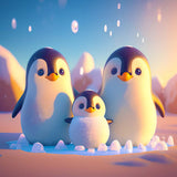 Penguin Family — Diamond Painting Kit design