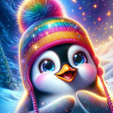 Snowflake the Penguin — Diamond Painting Kit design