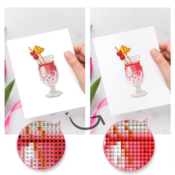 Colorful Cocktail Dreams, Set of 12 — Mini Diamond Painting Set, product view 11
