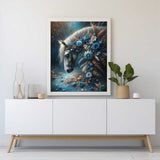 Horse with flowers — Diamond Painting Kit, product view 2