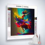 Colorful dance with woman — AB Diamond Painting Kit, product view 2